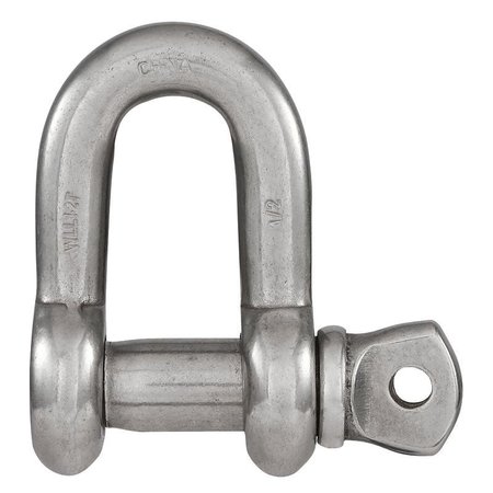 NATIONAL HARDWARE DShackle, 12 in, 4000 lb Working Load, 316 Grade, Stainless Steel, 112 in L Inside N100-357